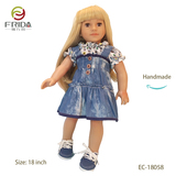 18 Inch Girl Doll Fashion Design Sweet Dressing Vinyl Doll