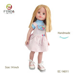 14 Inch Girl doll in Beautiful Pink Dress and Shoes 14011
