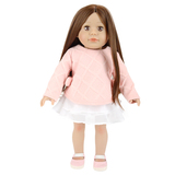 18 inch vinyl doll pink princess american girl doll for OEM doll