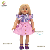 18 Inch Pretty Girl Doll in Pink Dress and Purple Shoes for Kids